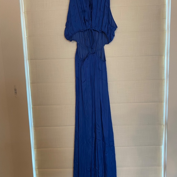 Blue drapey cut out dress - Picture 3 of 5